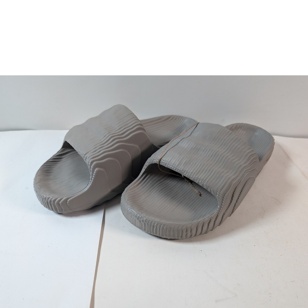 Adidas Adilette 22 Slides Mens Size 12 Grey HQ4670 Comfort Slides